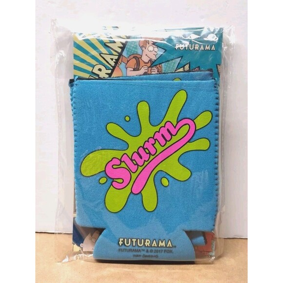Futurama Slurm Drink Koozie 2 Pack Loot Crate Exclusive 2017 NEW Collectible - Picture 4 of 7